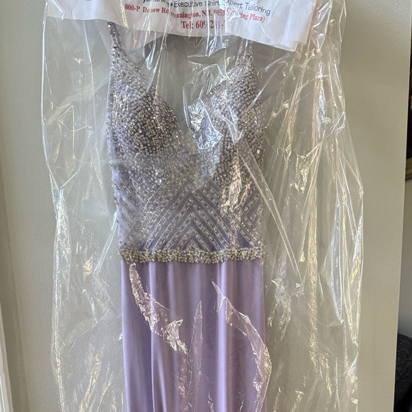 Jovani Soft Lavender Prom Gown Style 63147 *Dry Cleaned* - Picture 5 of 12